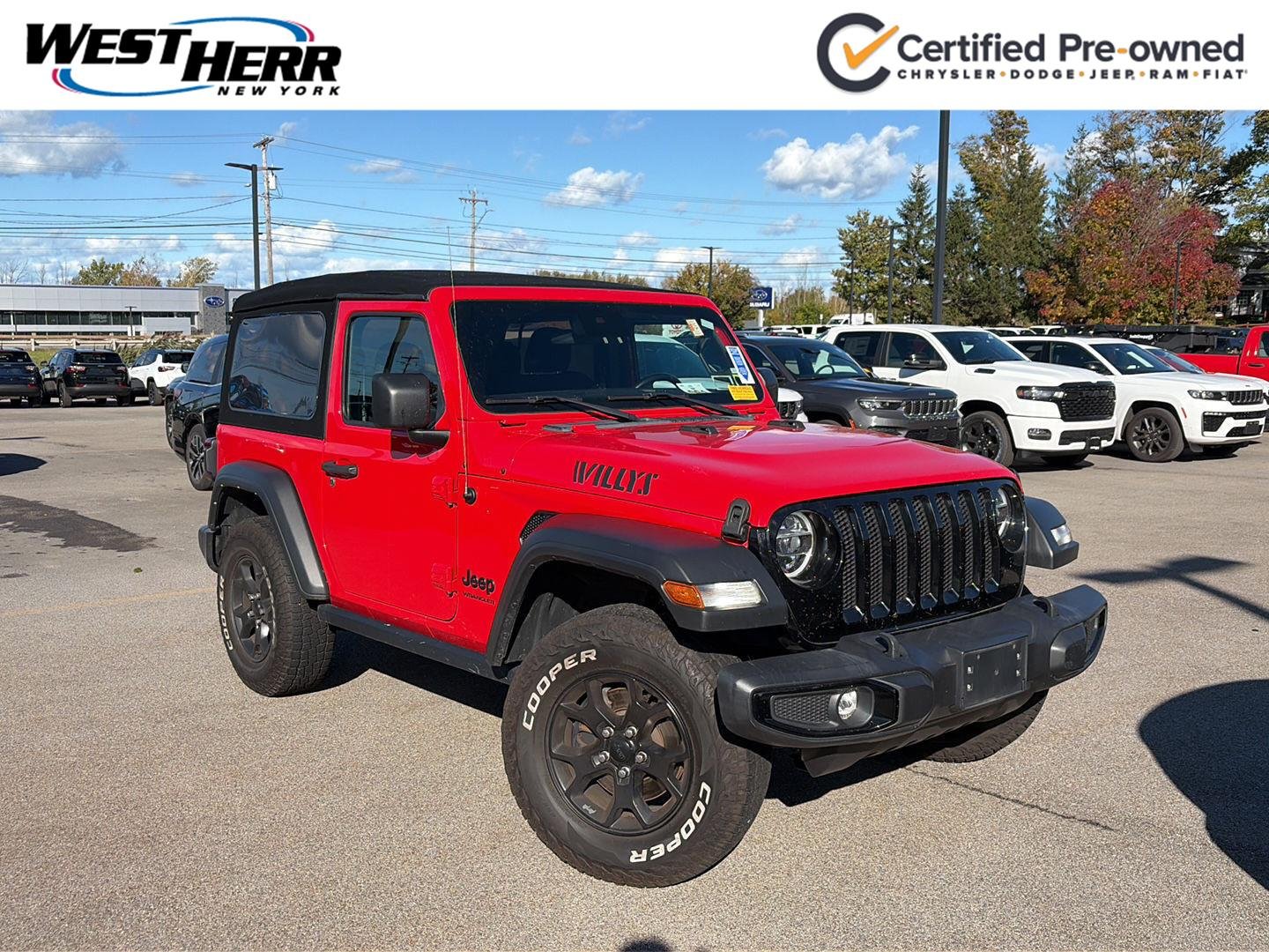 Used 2022 Firecracker Red Clearcoat Jeep Willys image 1