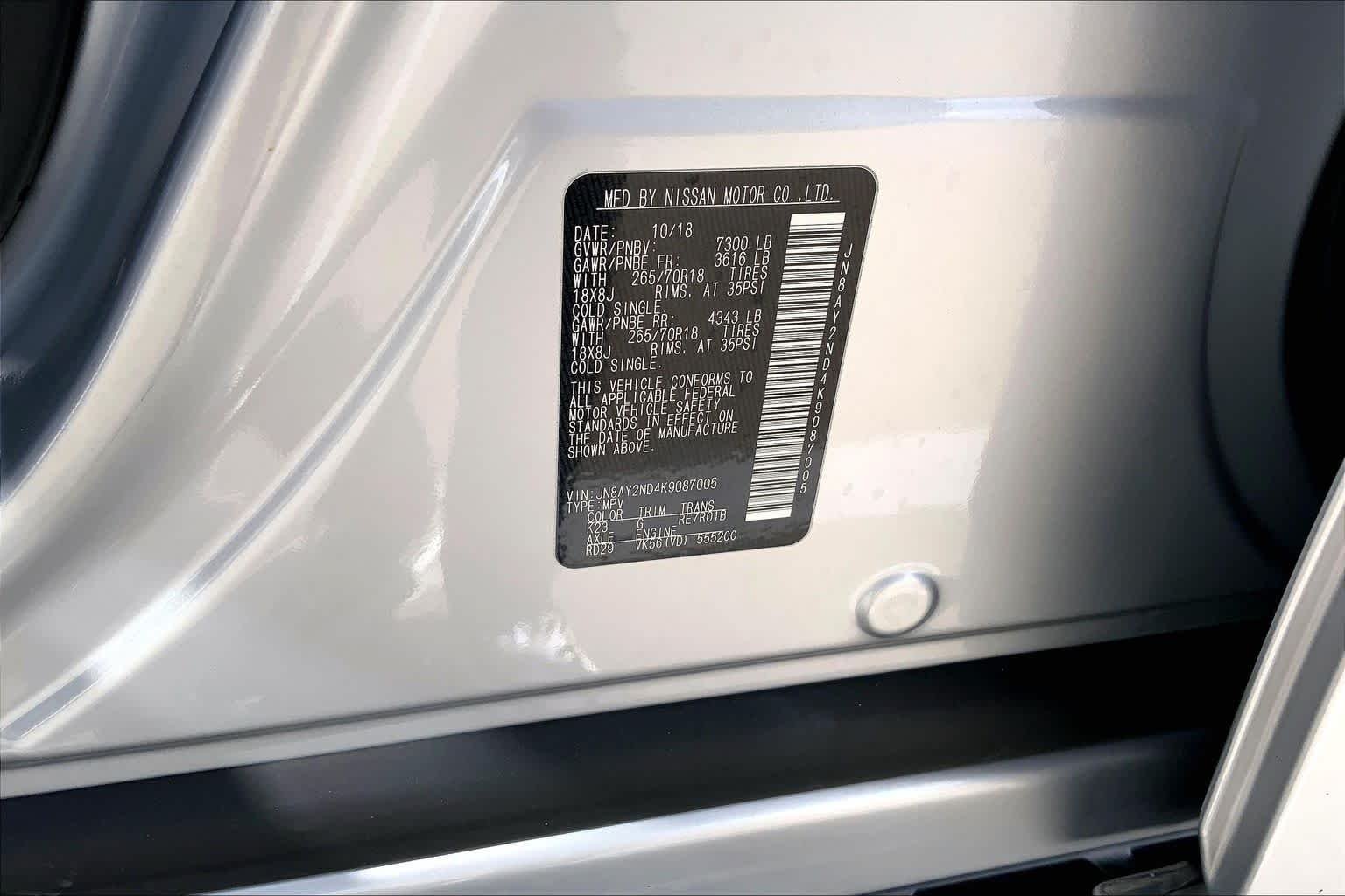 Used 2019 Brilliant Silver Metallic Nissan SV image 36