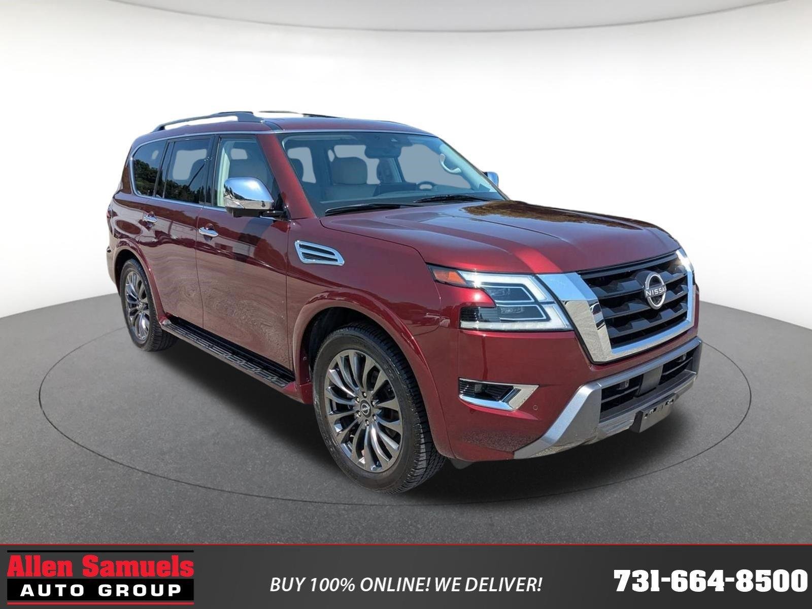 Certified Used 2023 Coulis Red Pearl Nissan Platinum image 1