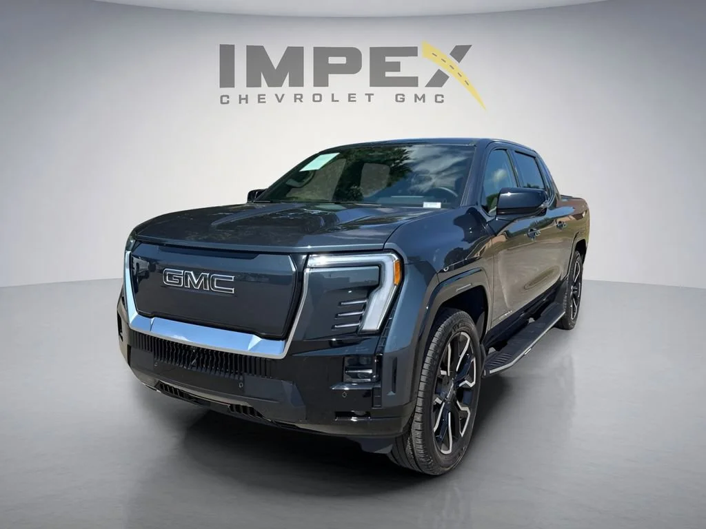 Deep Ocean Metallic 2025 GMC Sierra EV Denali Crew Cab (Max Range) e4WD Pickup Truck All-Wheel Drive