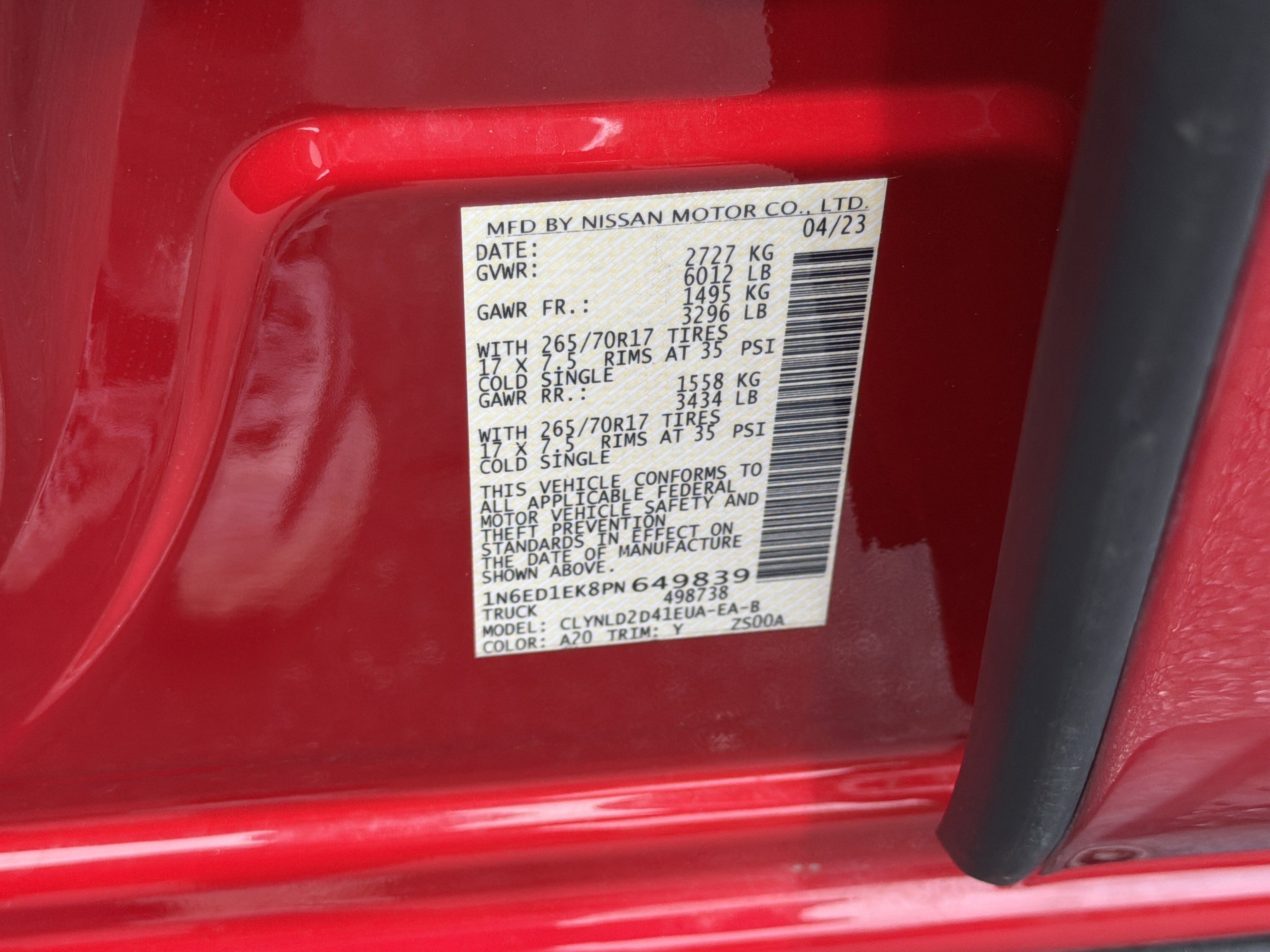 Used 2023 Red Alert Nissan PRO-4X image 31