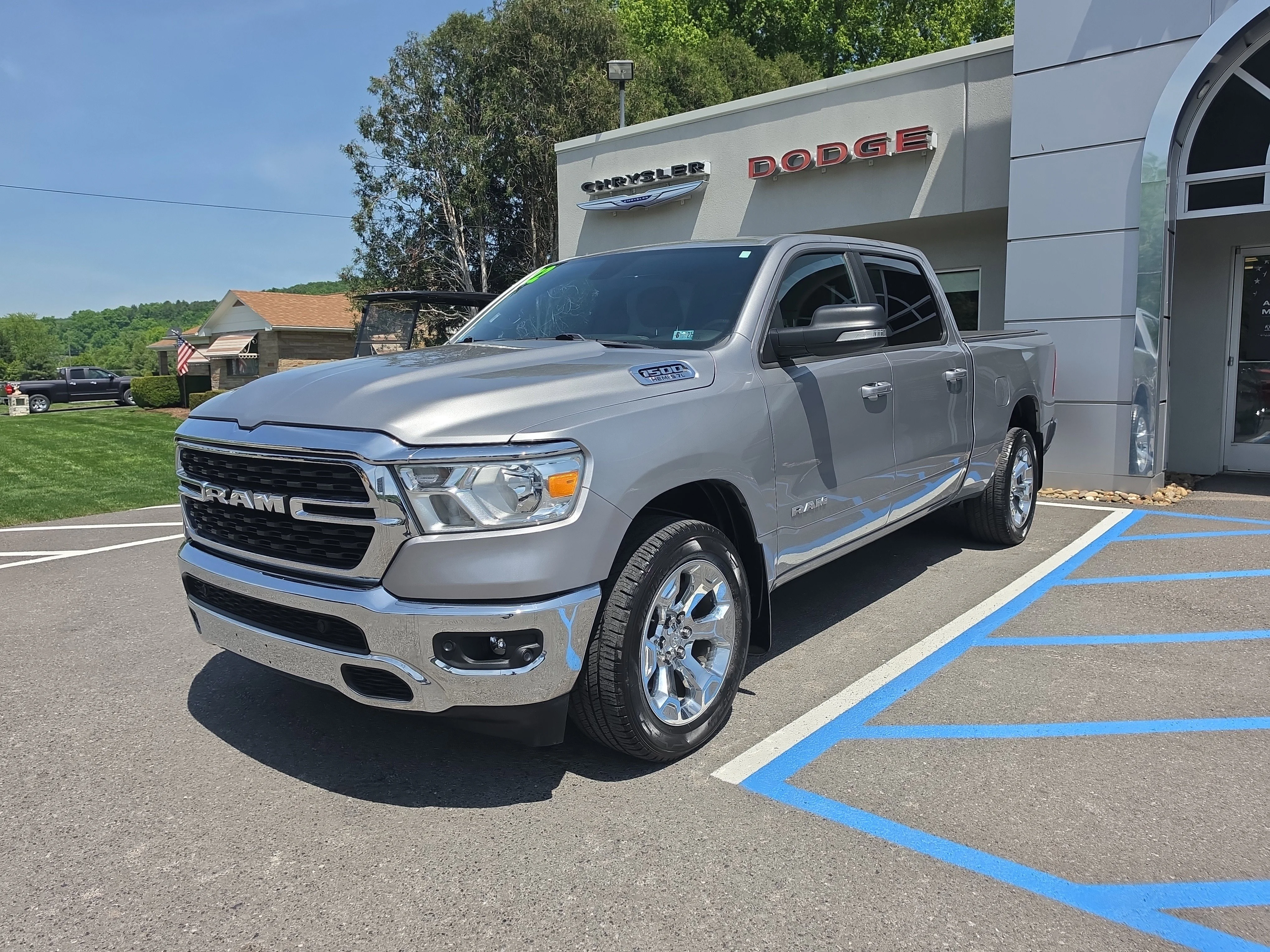 Used 2022 Billet Silver Metallic Clearcoat Ram Big Horn image 8