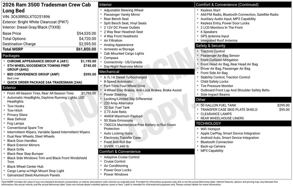 Used 2026 White Ram Tradesman image 4