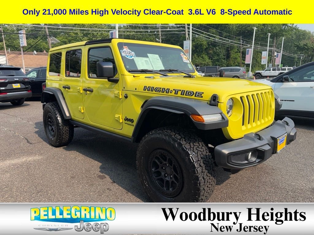 Certified Used 2022 Yellow Jeep Unlimited High Tide image 6
