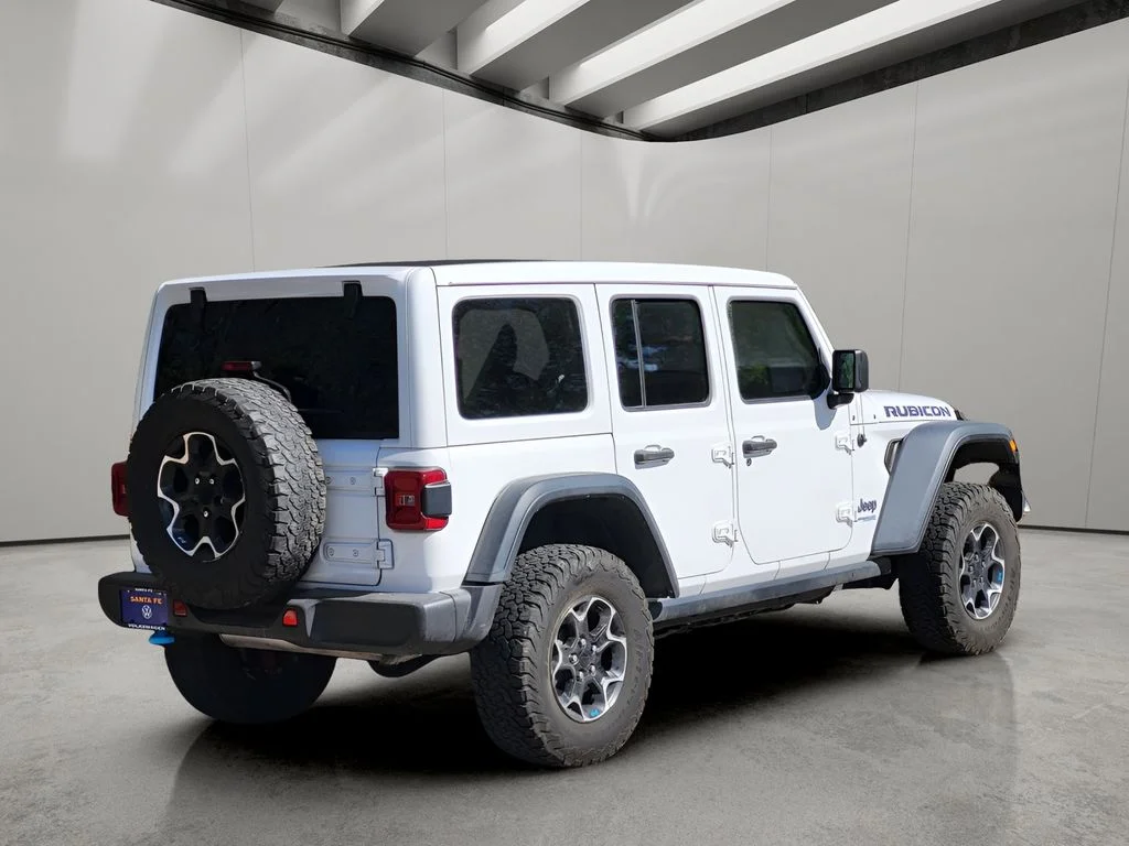 Used 2022 Bright White Clearcoat Jeep Unlimited Rubicon 4Xe image 3