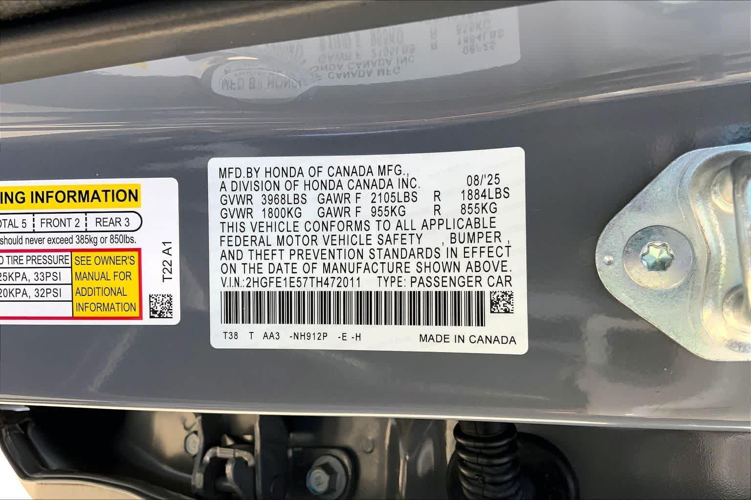 Used 2026 Urban Gray Pearl Honda  image 34