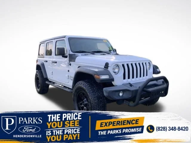 Used 2020 White Jeep Unlimited Sport S image 1