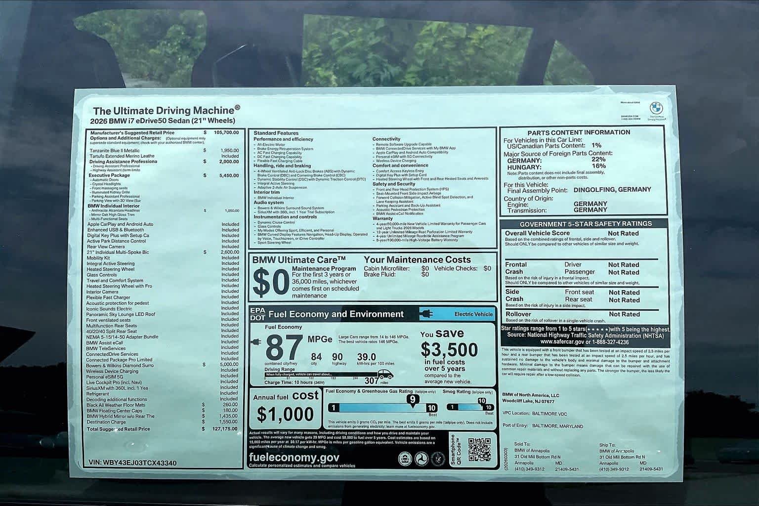 New 2026 Tanzanite Blue II Metallic BMW eDrive50 image 19