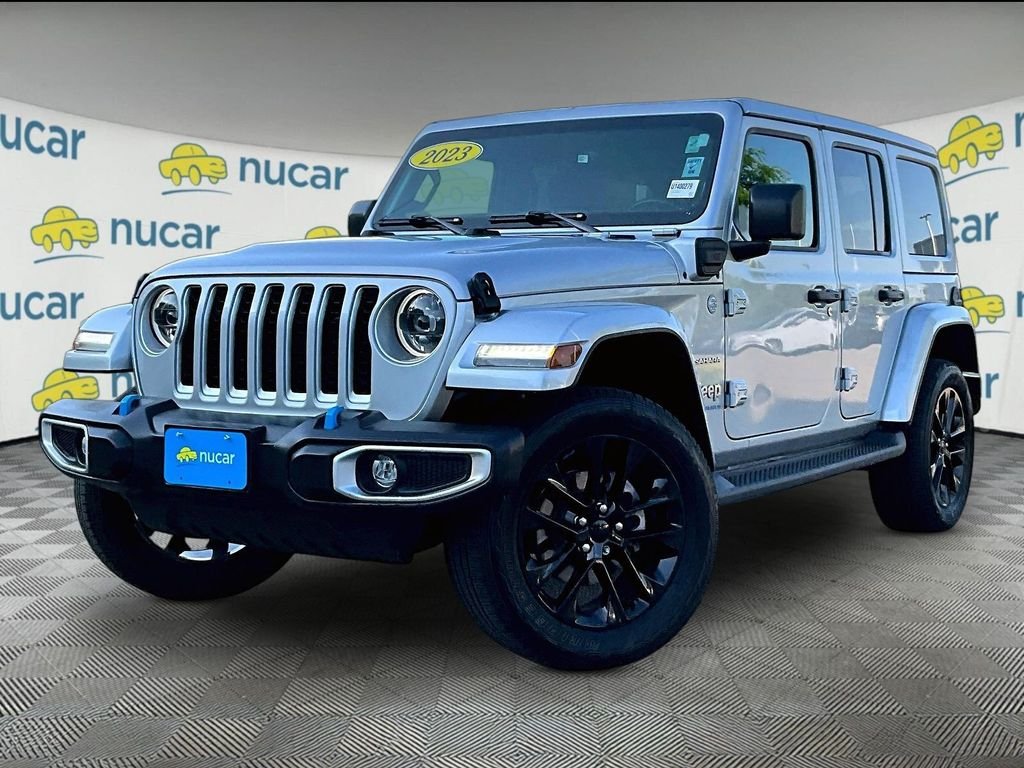 Used 2023 Silver Jeep Sahara 4xe image 3