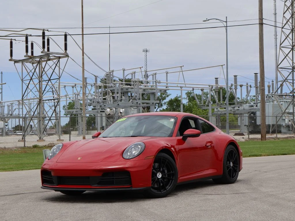 Used 2025 Carmine Red Porsche Carrera image 1