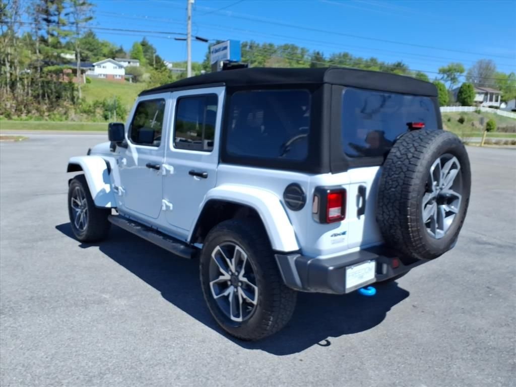 Used 2024 Bright White Clearcoat Jeep Sport S 4xe image 3