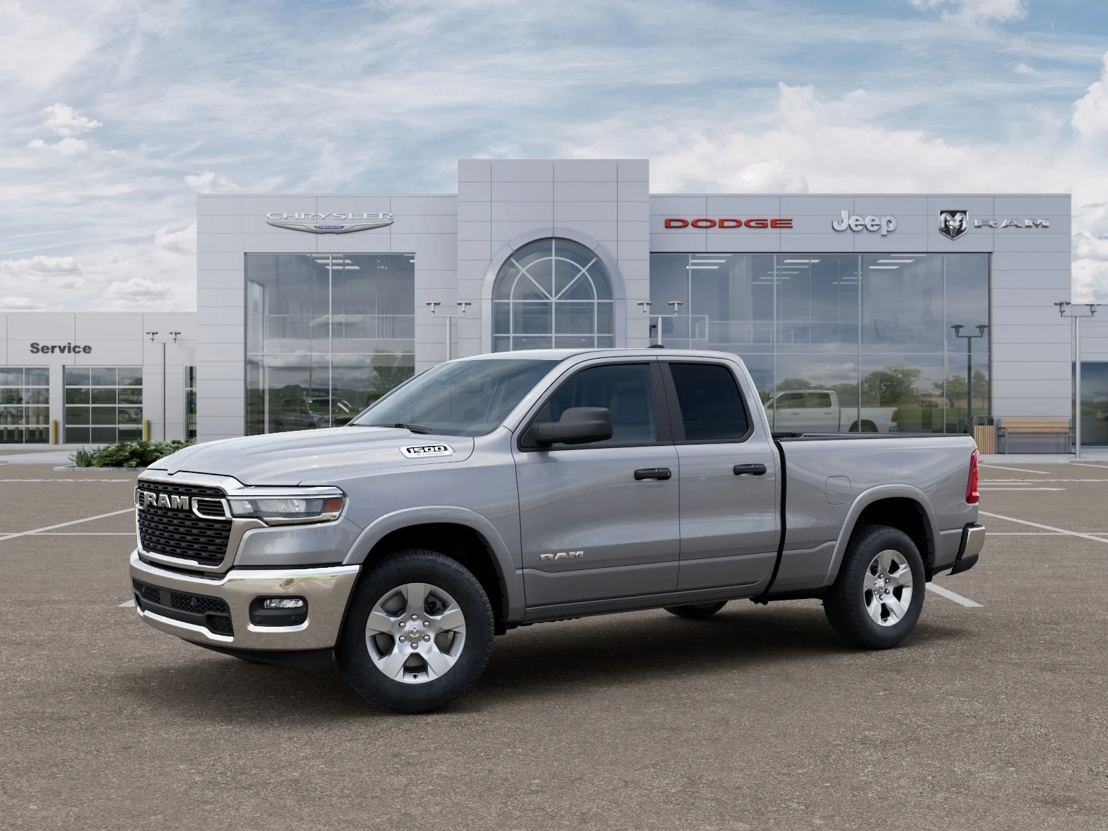New 2025 Billet Silver Metallic Clear-Coat Exterior Paint RAM BIG HORN image 1