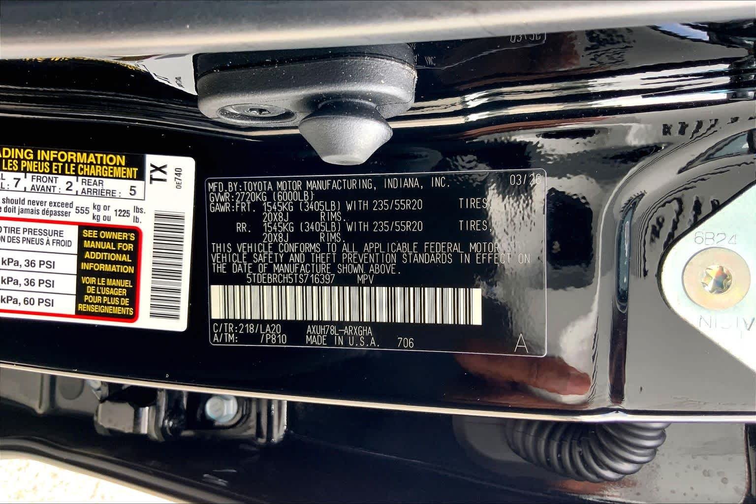 Used 2026 Midnight Black Metallic Toyota Hybrid Platinum image 36