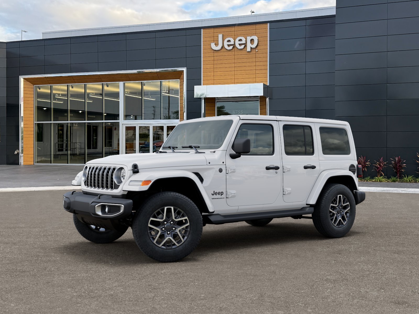 New 2026 Bright White Clear-Coat Exterior Paint Jeep Sahara image 34