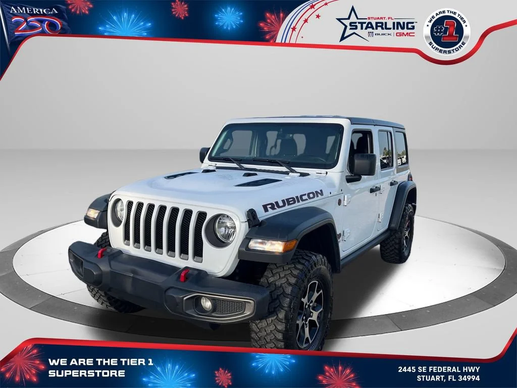 Used 2020 White Jeep Rubicon 4x4 image 1