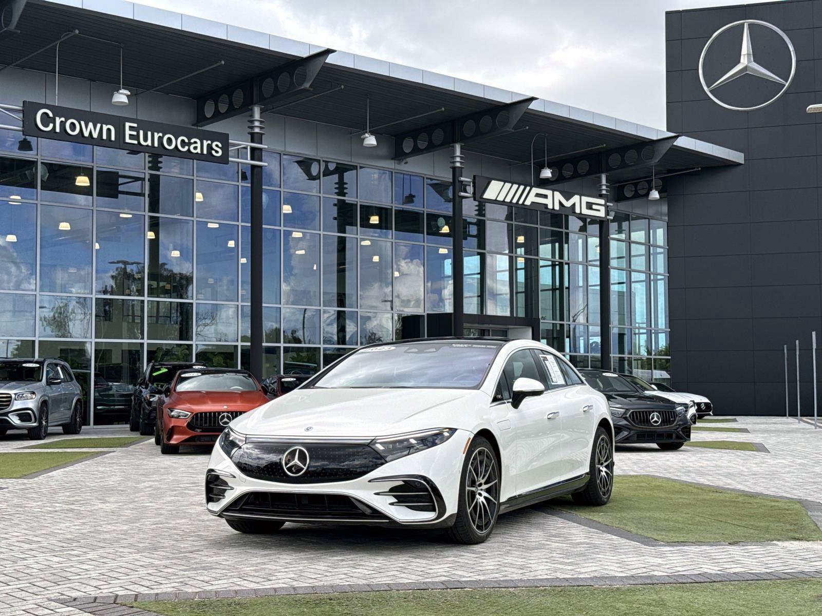 White 2023 Mercedes-Benz EQS Sedan Rear-Wheel Drive 