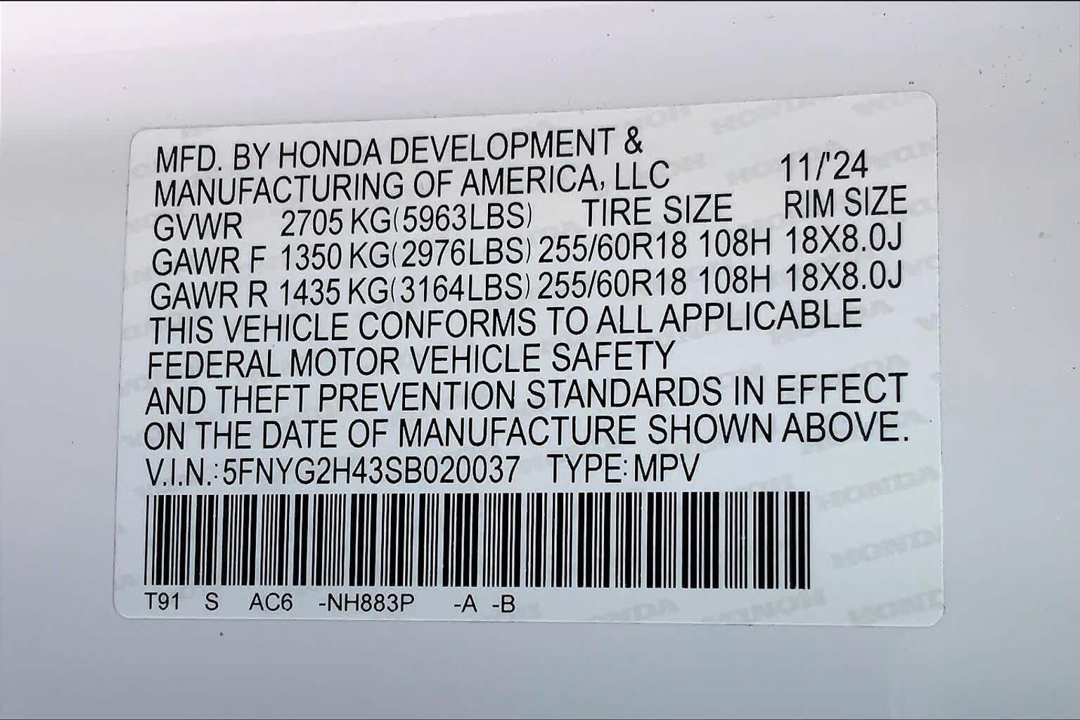 Used 2025 Platinum White Pearl Honda EX-L image 34