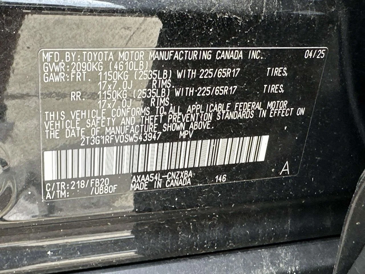 Used 2025 Midnight Black Metallic Toyota LE image 31