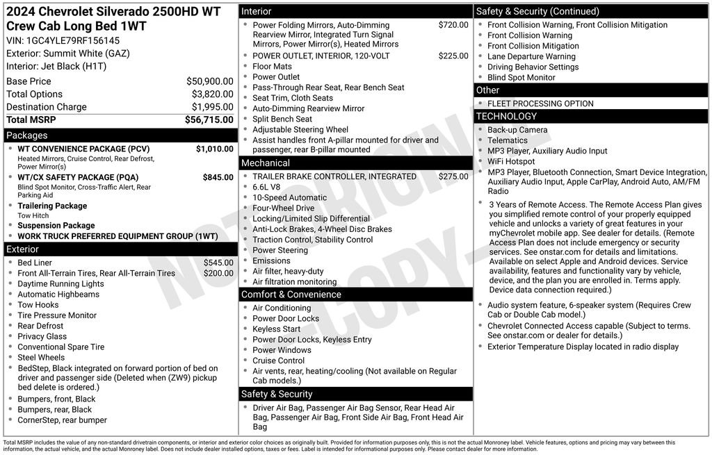 Used 2024 White Chevrolet Work Truck image 10