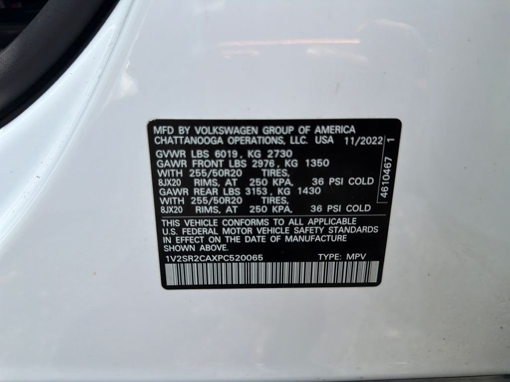 Used 2023 White Volkswagen 3.6L V6 SEL R-Line image 32