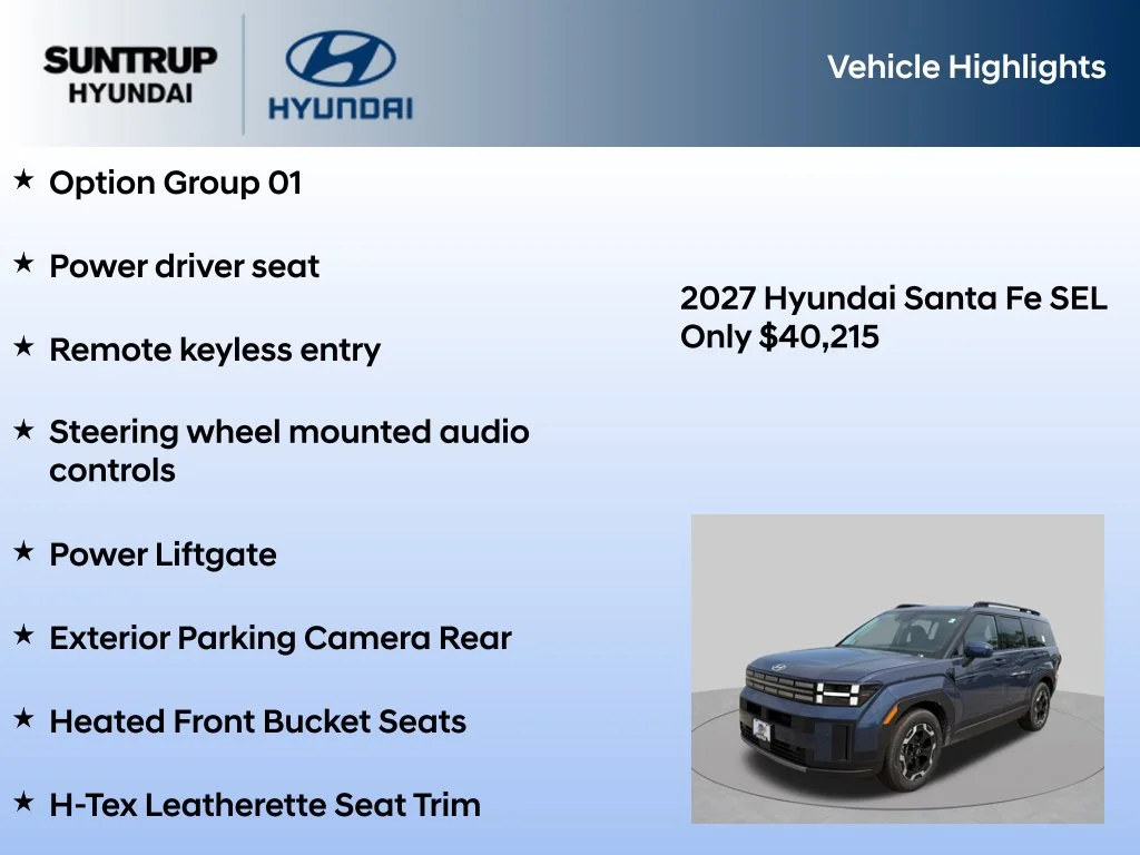 New 2027 Atlantis Blue Hyundai SEL image 7