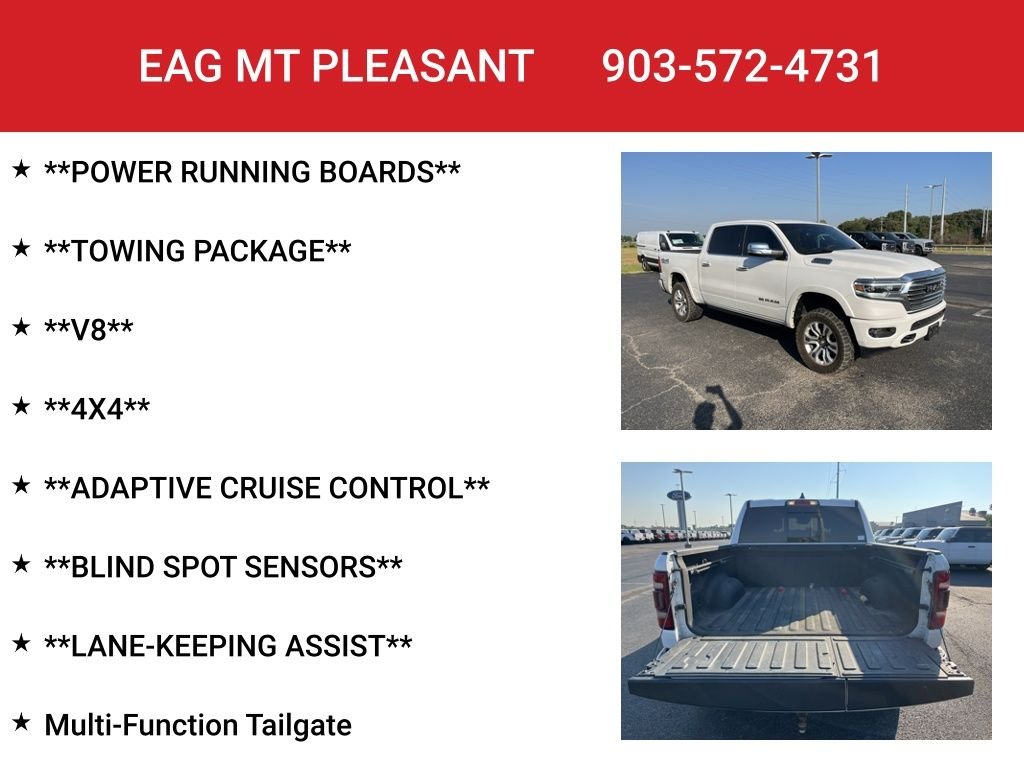 Used 2020 Ivory White Ram Laramie Longhorn image 8