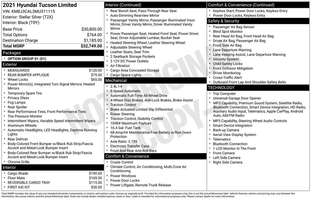 Used 2021 Silver Hyundai Limited image 32