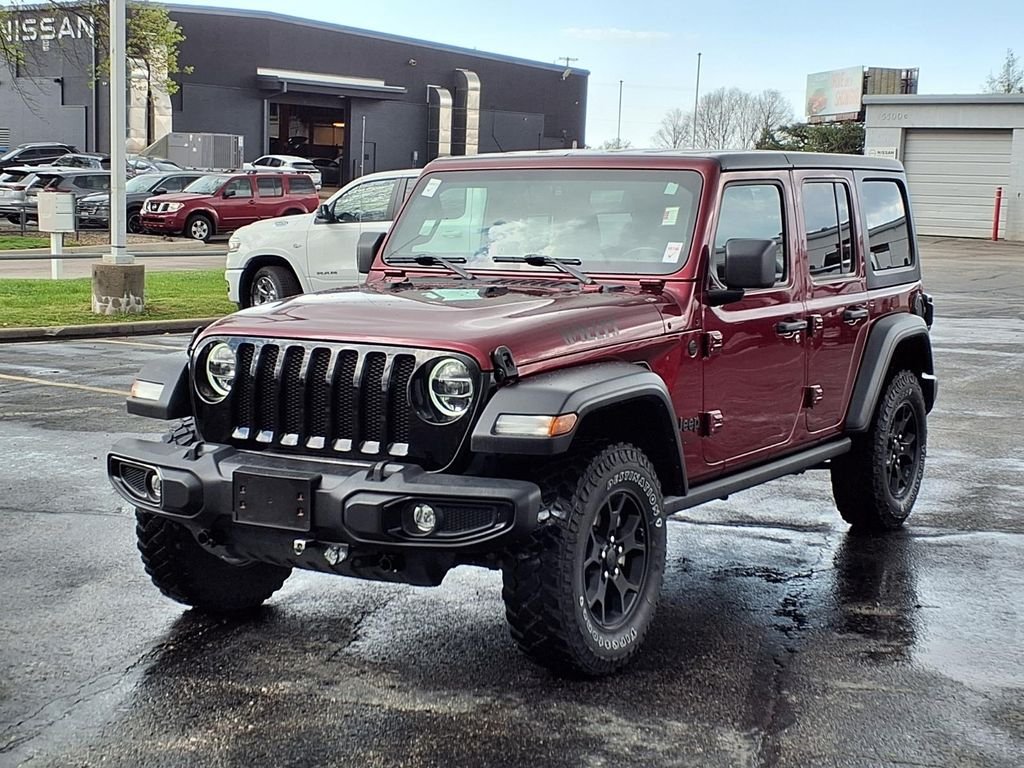 Used 2021 Jeep Wrangler Unlimited Willys with VIN 1C4HJXDG1MW856751 for sale in Kansas City