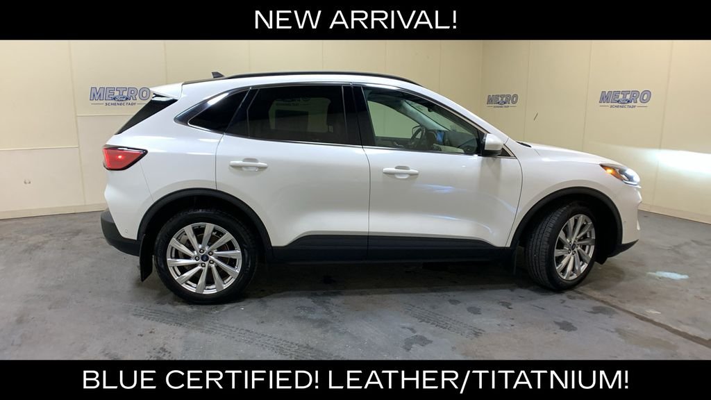 Certified Used 2022 White Metallic Ford Titanium image 2