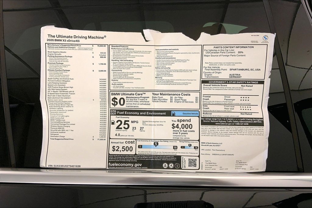 Used 2026 Black Sapphire Metallic BMW  image 12