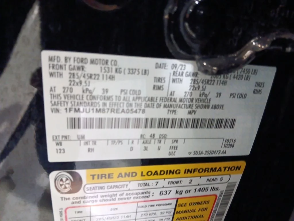 Used 2024 Black Metallic Ford Platinum image 3