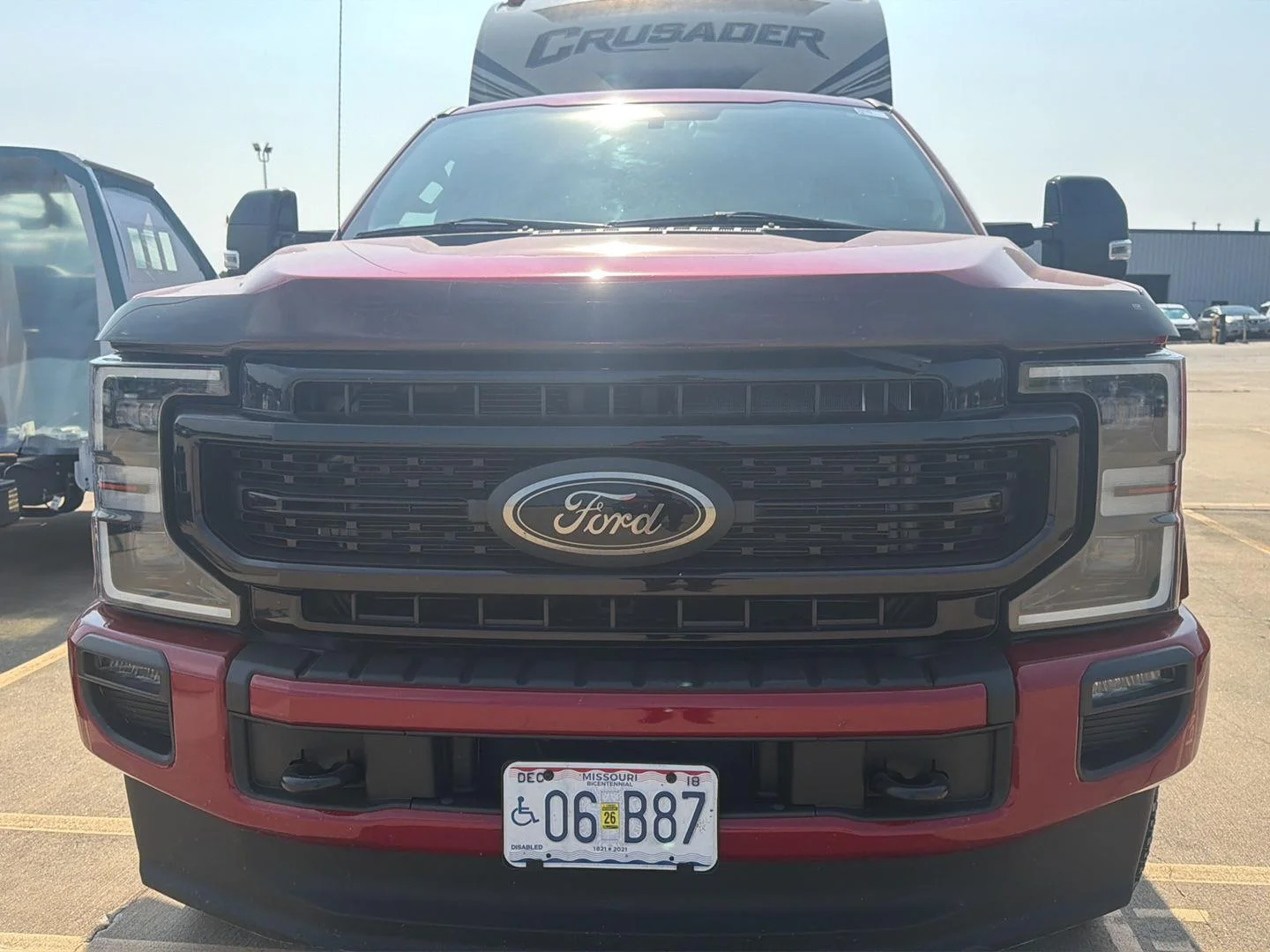Used 2021 Rapid Red Metallic Tinted Clearcoat Ford Lariat image 2
