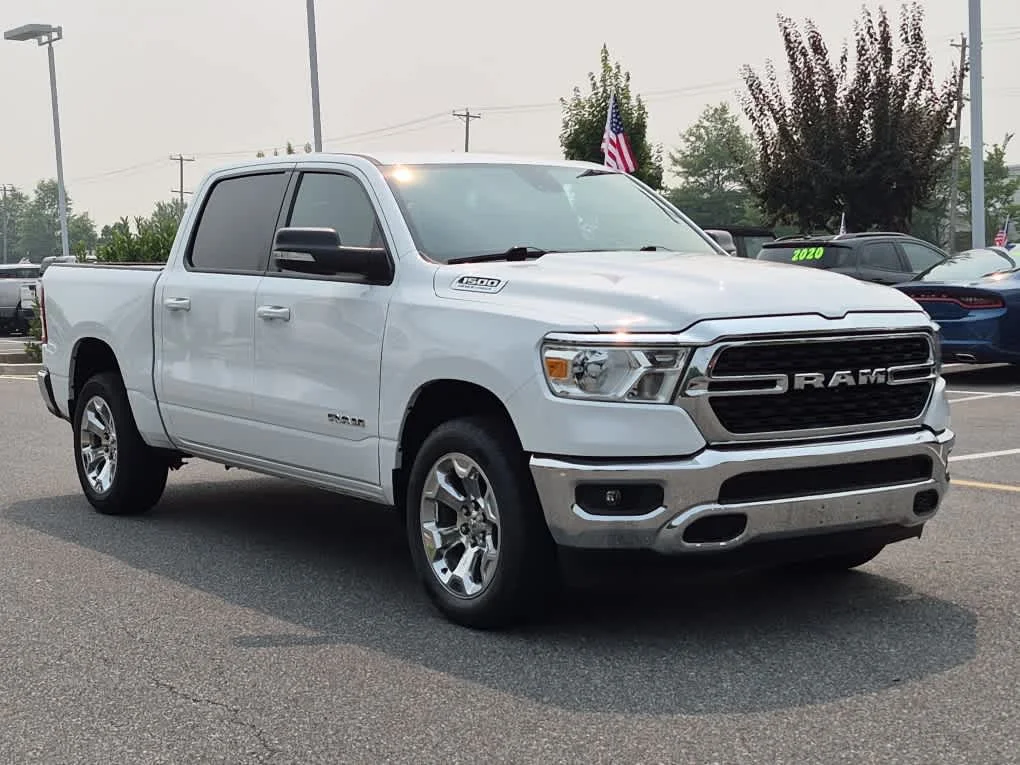 Used 2022 Bright White Clearcoat Ram Big Horn image 2