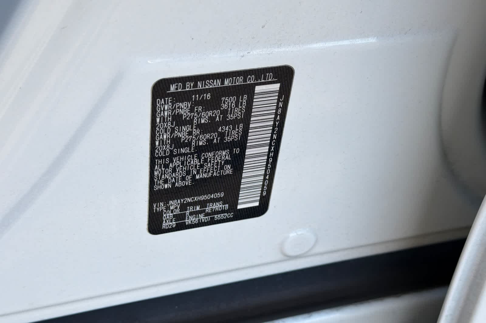 Used 2017 Pearl White Nissan Platinum image 35