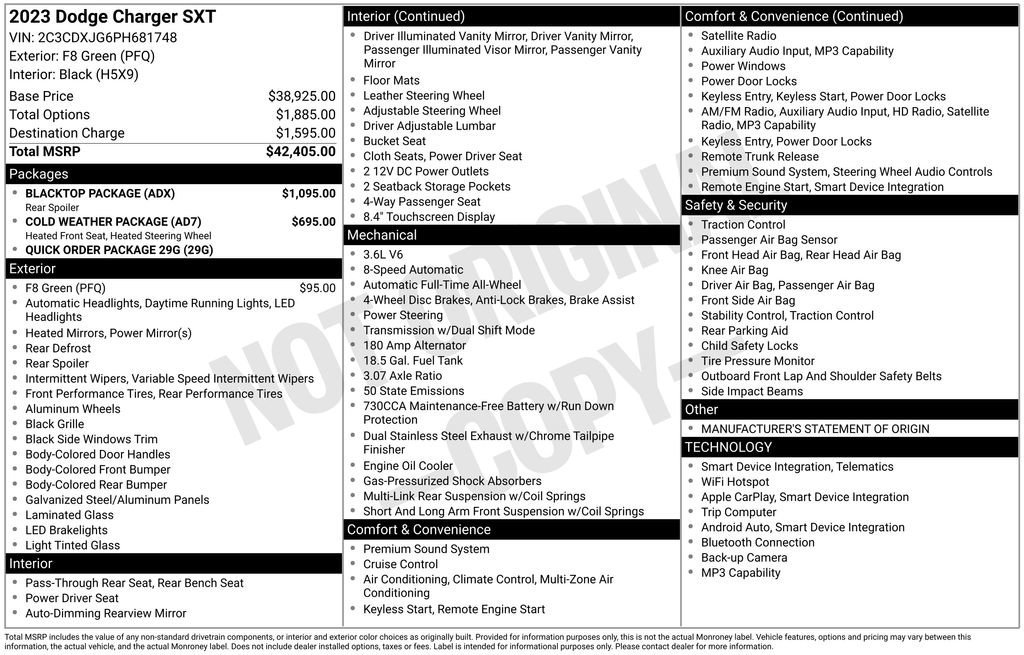 Used 2023 Green Dodge SXT AWD image 45