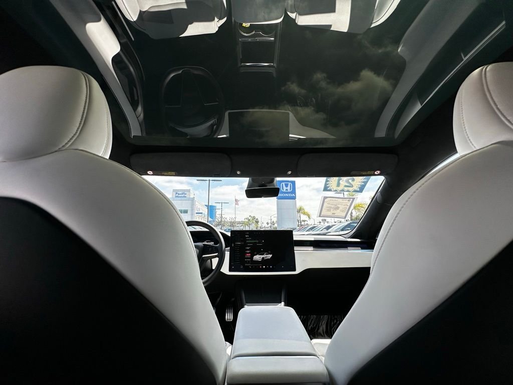 Used 2021 Pearl White Multi-Coat Tesla Plaid image 21