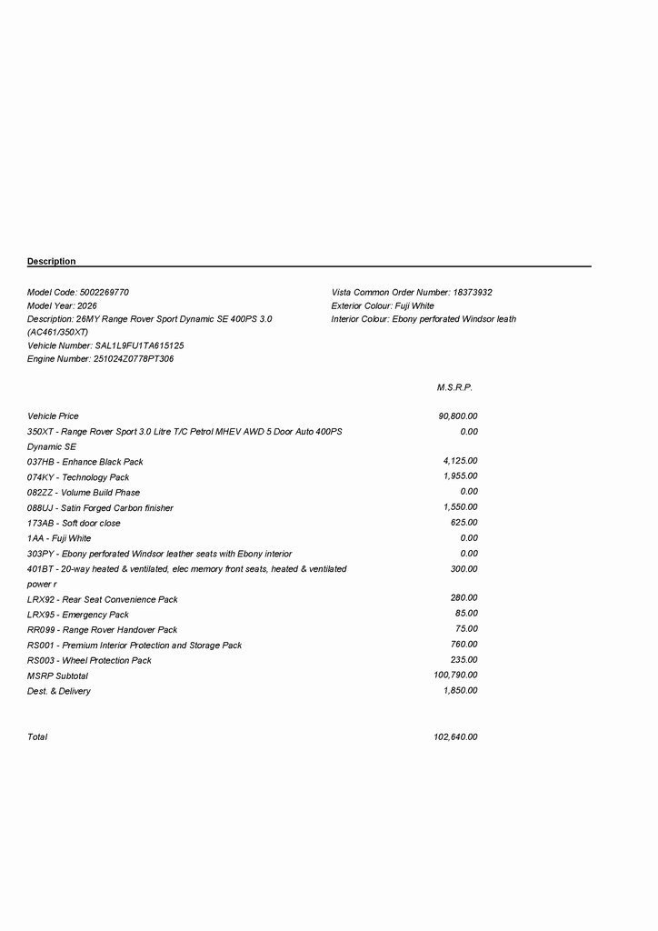 2026 LAND ROVER RANGE ROVER SPORT - Image 3