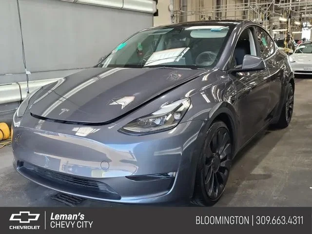 Used 2023 Gray Tesla Performance image 1