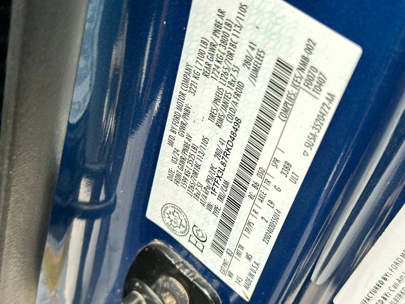 Used 2024 Atlas Blue Metallic Ford XLT image 25