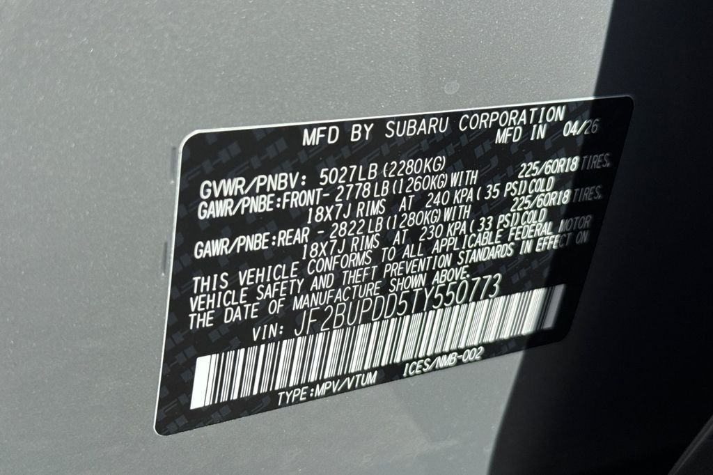 New 2026 RIVER ROCK PEARL Subaru Limited image 38