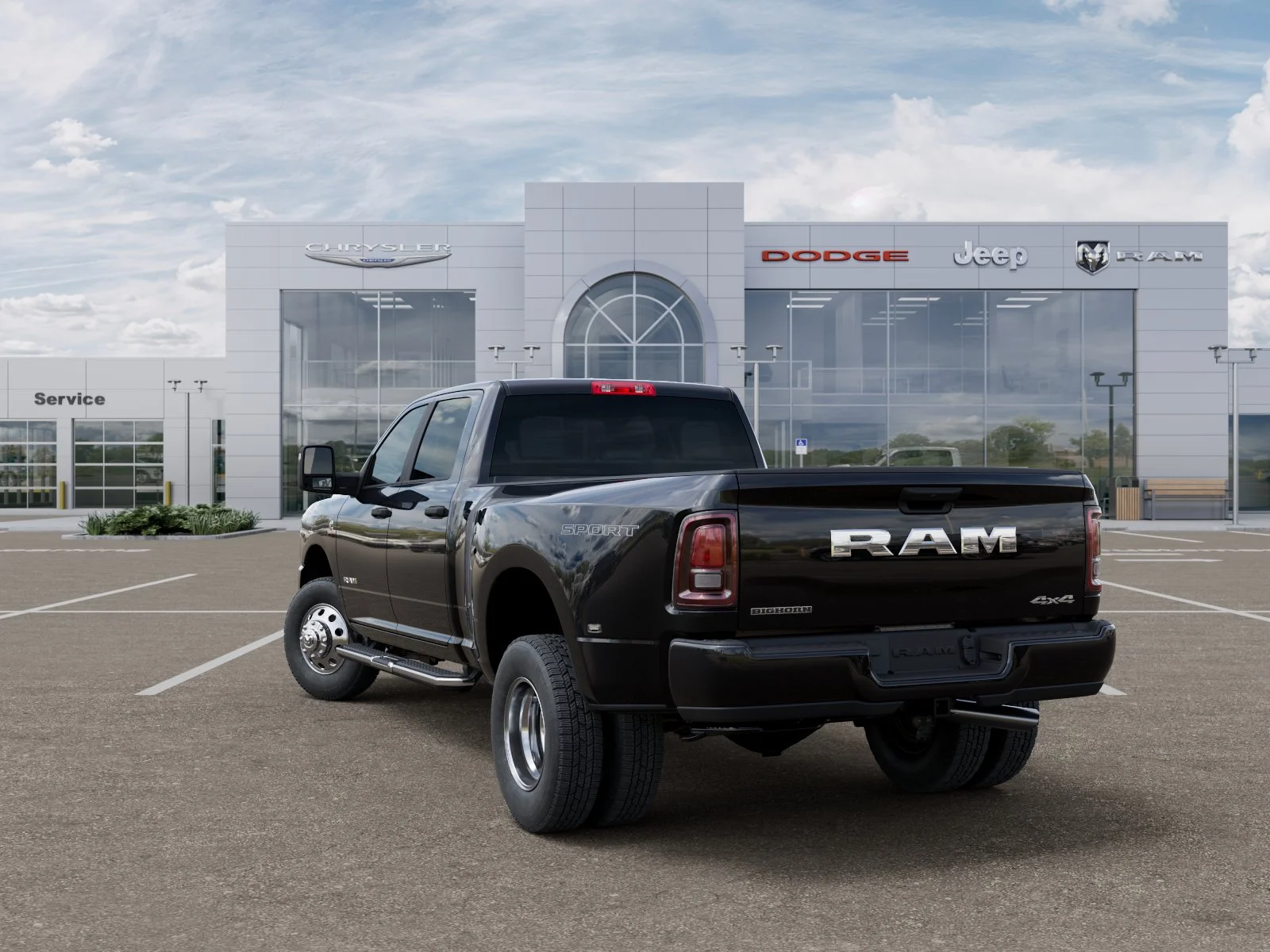 New 2026 Diamond Black Crystal Pearl-Coat Exterior Paint RAM Big Horn image 33