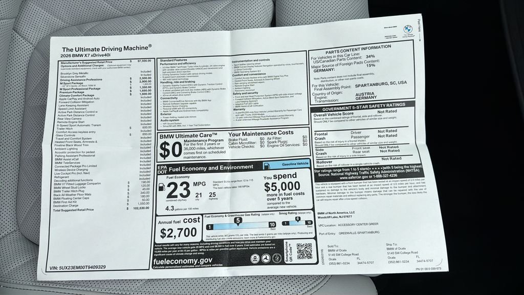 New 2026 Brooklyn Grey Metallic BMW xDrive40i image 27