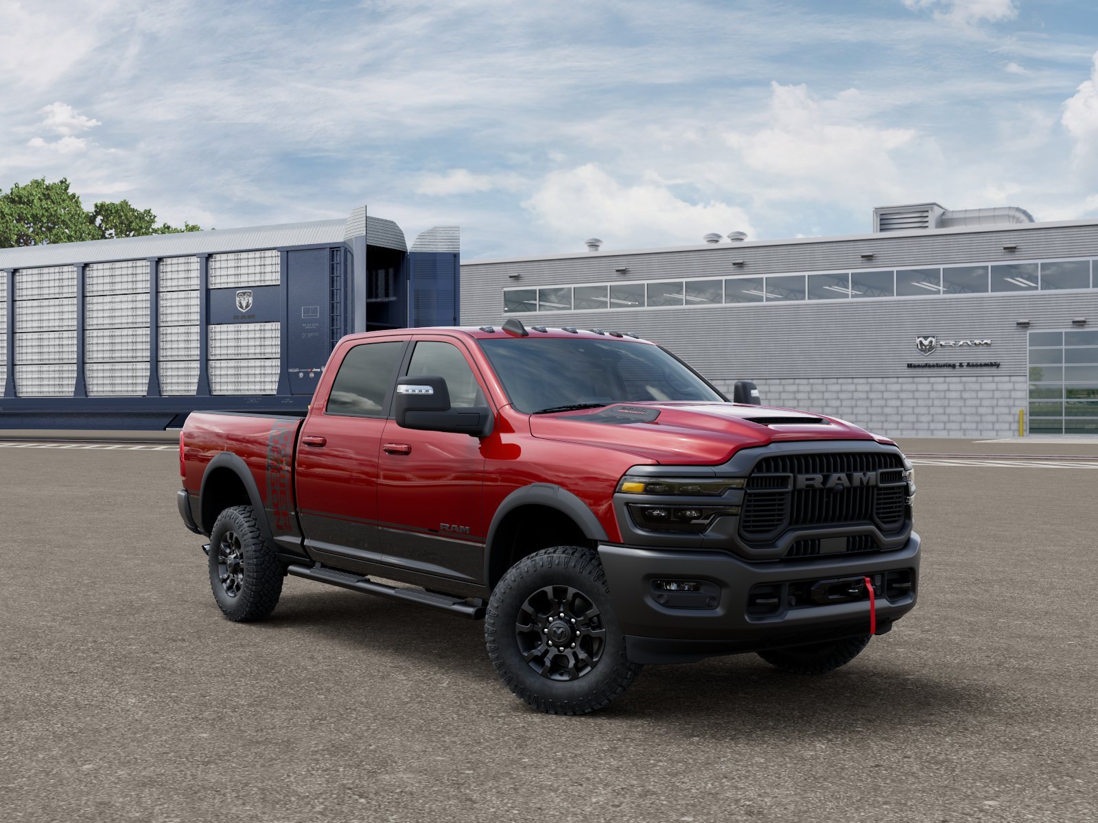 New 2026 Molten Red Pearl-Coat Exterior Paint RAM POWER WAGON image 3