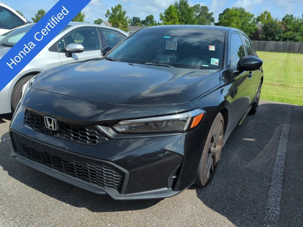 Certified Used 2025 Crystal Black Pearl Honda Sport image 1