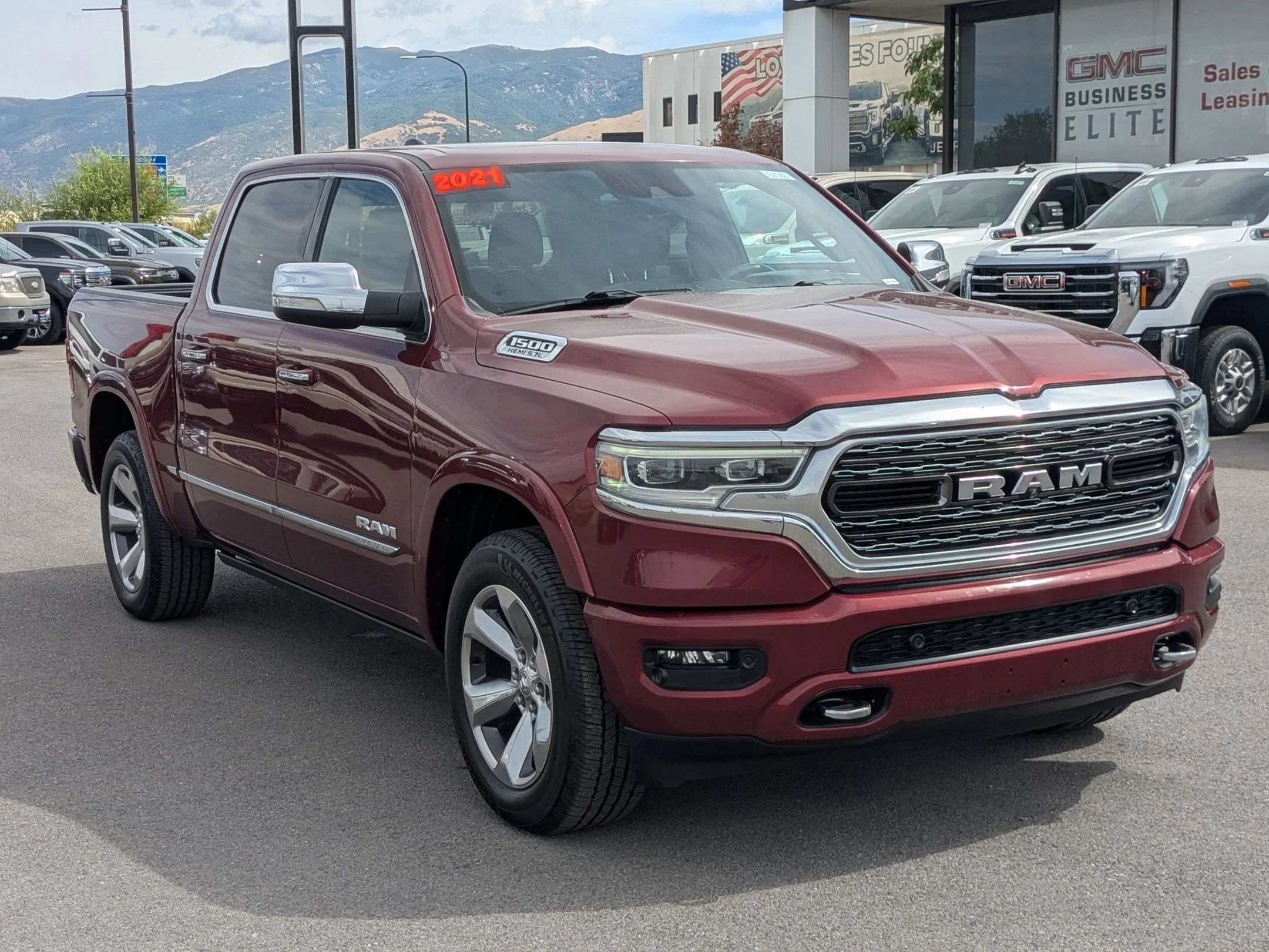 Used 2021 Delmonico Red Pearlcoat Ram Limited image 8
