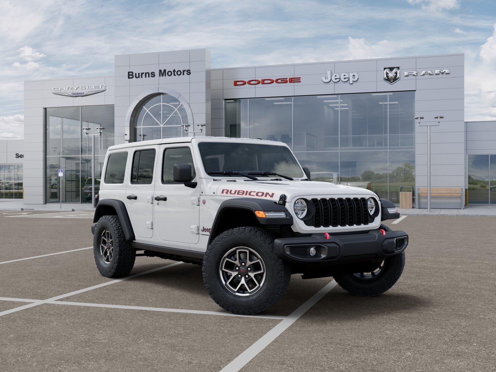 New 2026 Bright White Clear-Coat Exterior Paint Jeep Rubicon 4-Door image 31