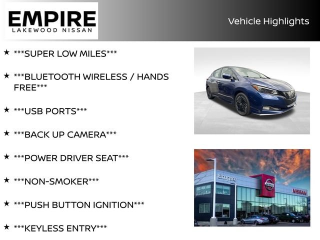 Certified 2025 Nissan Leaf SV PLUS with VIN 1N4CZ1CV7SC559116 for sale in Lakewood, CO