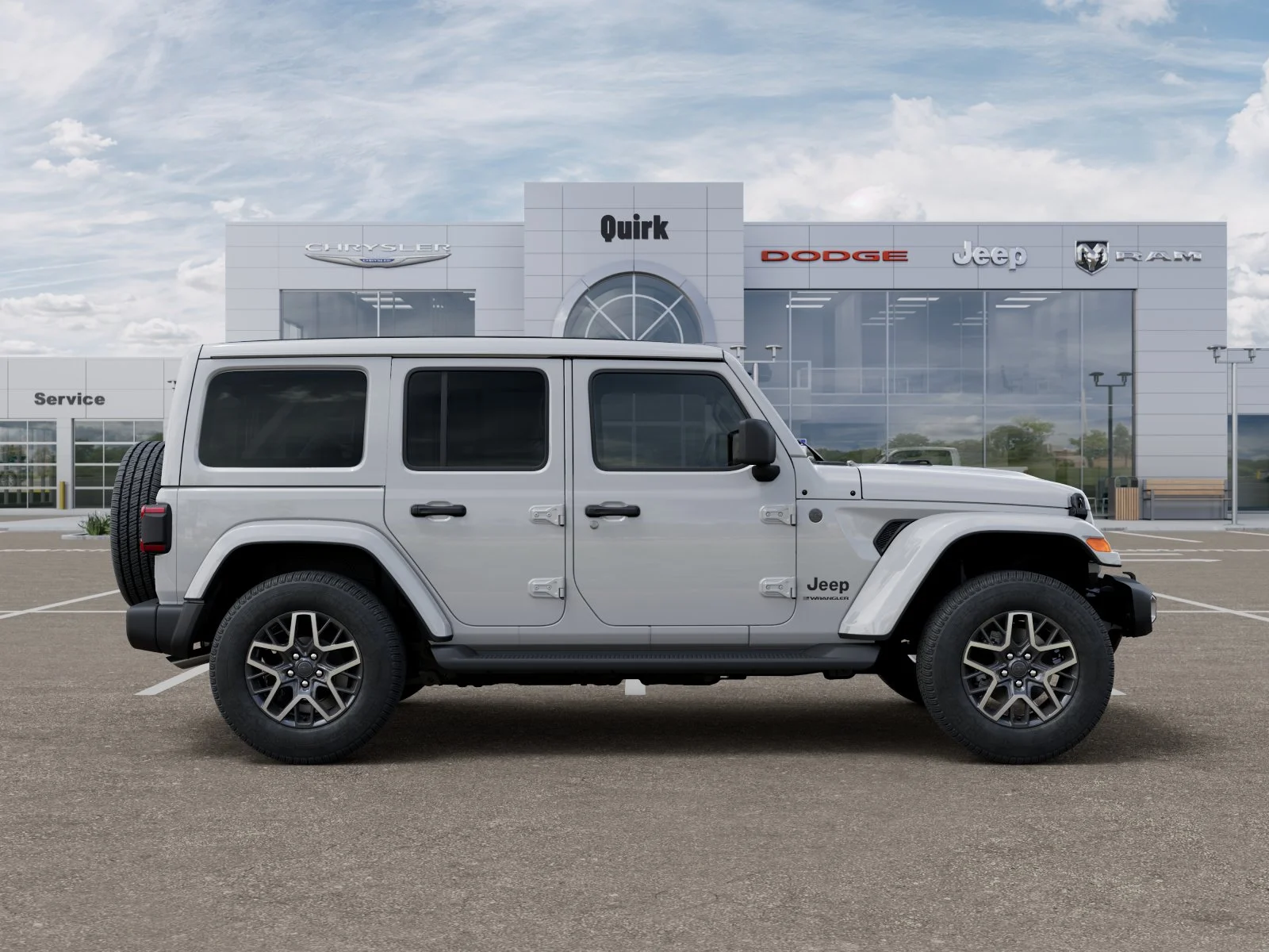 New 2026 Bright White Clear-Coat Exterior Paint Jeep Sahara image 47