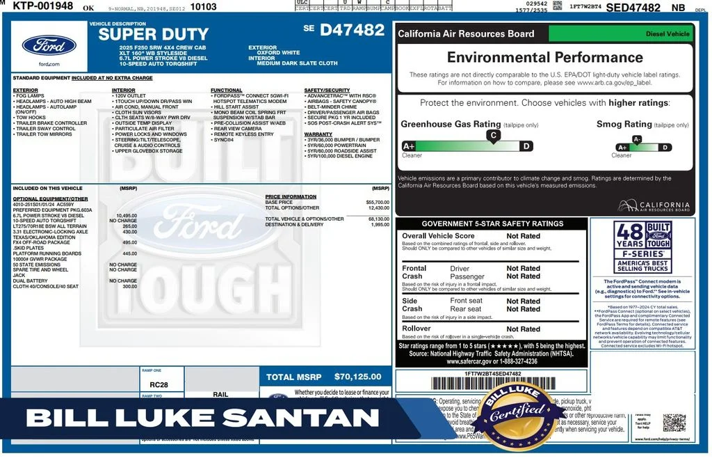 Certified Used 2025 White Ford XLT image 1