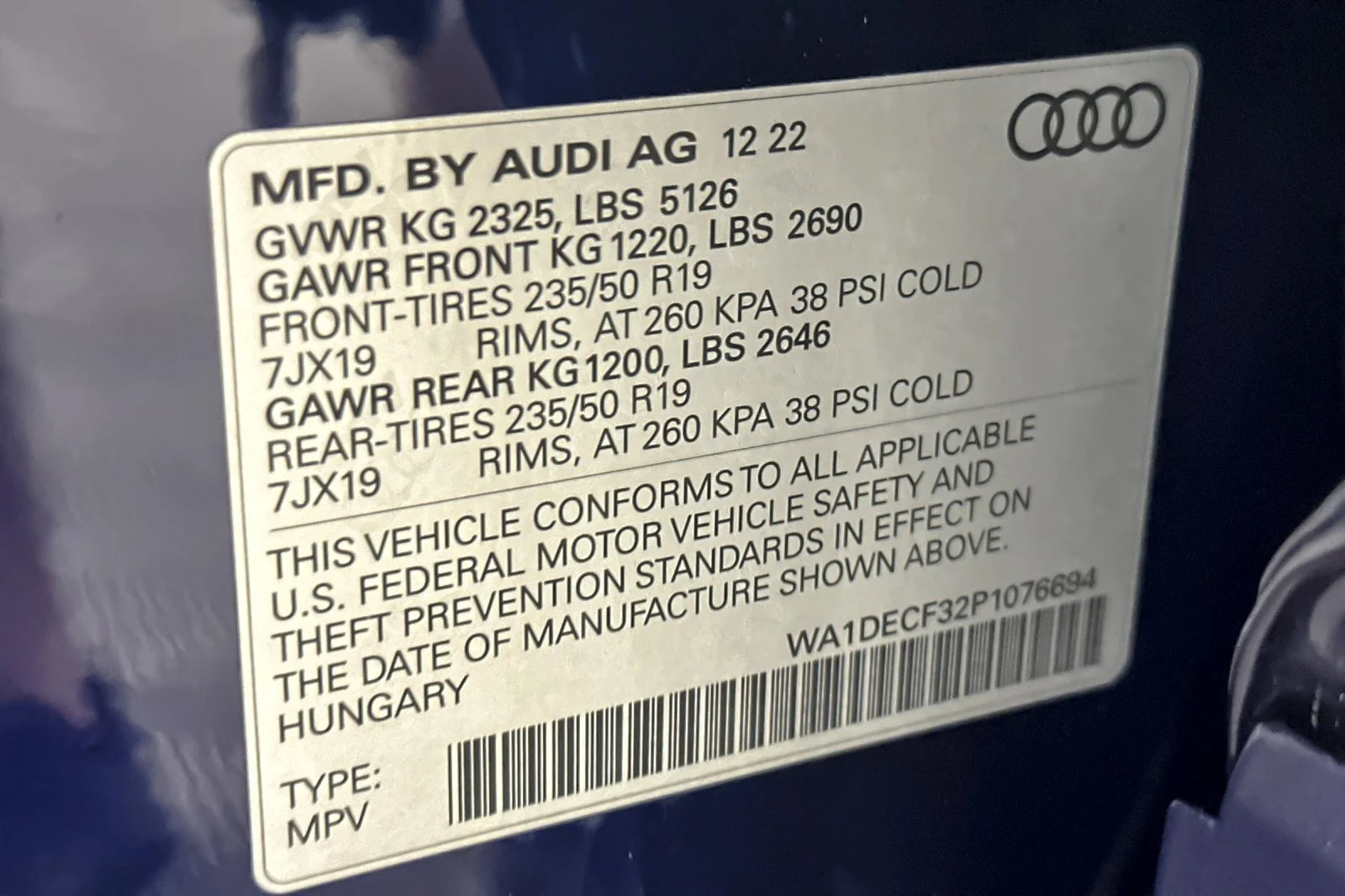 Used 2023 Navarra Blue Metallic Audi S line Premium 45 TFSI quattro image 26
